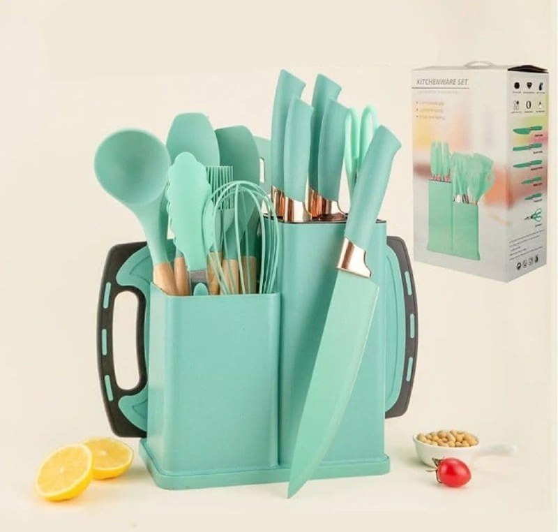 طقم سكاكين وتوزيع 19 قطعة