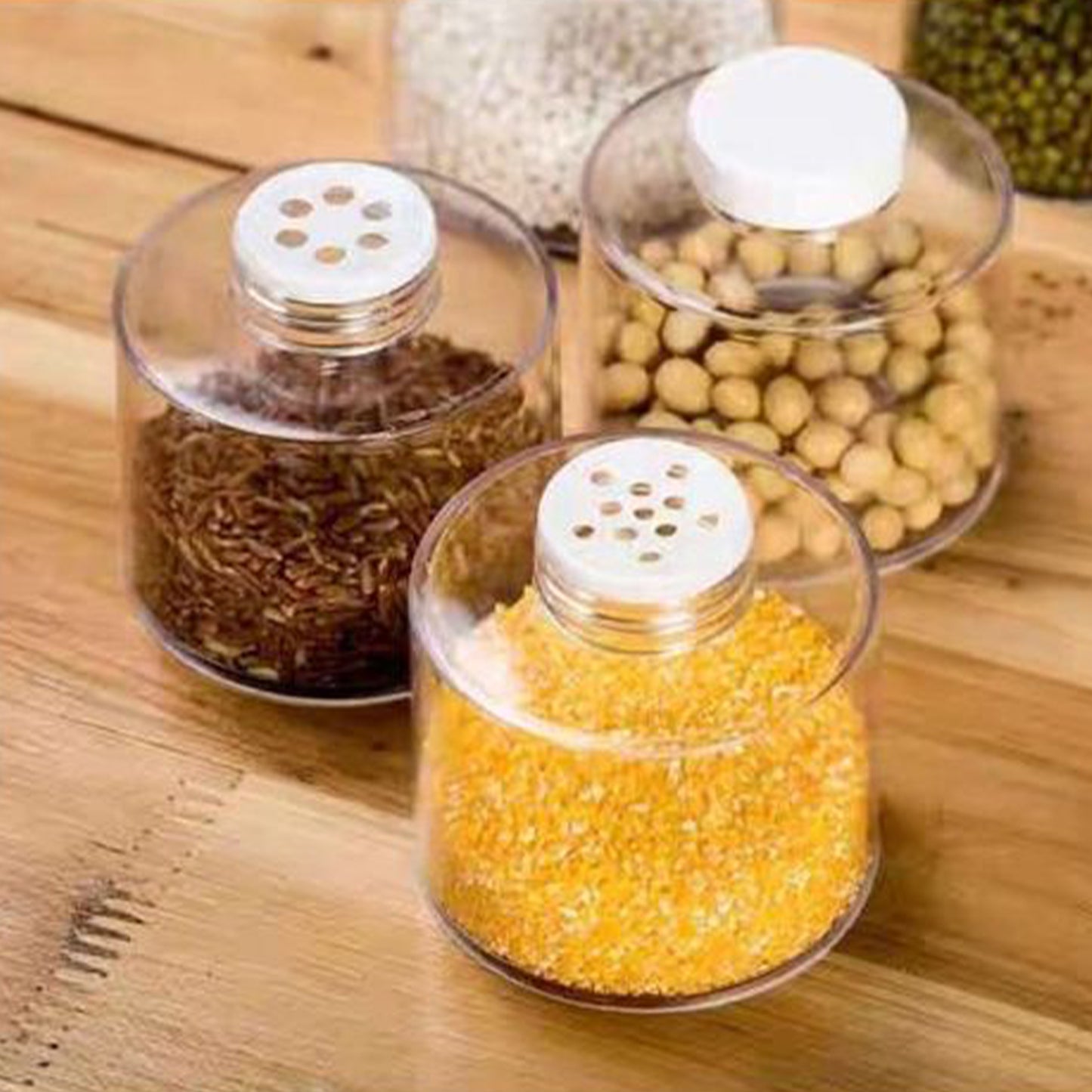 عمود توابل أكريليك قابل للتجميع بأربع علب