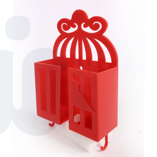 حامل موبايل جداري مع خطافين للمفاتيح