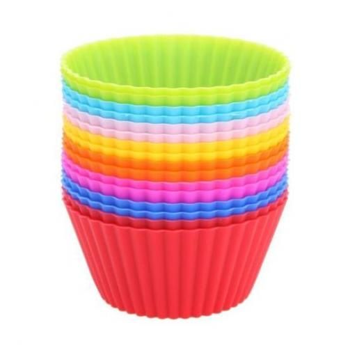 قوالب كب كيك سيليكون - 12 قطعة