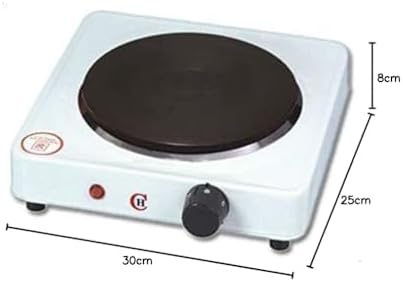 " كهربائية مفردة باللون الأبيض، مثالية لطهي وجبات سريعة وعملية في أي مكان.