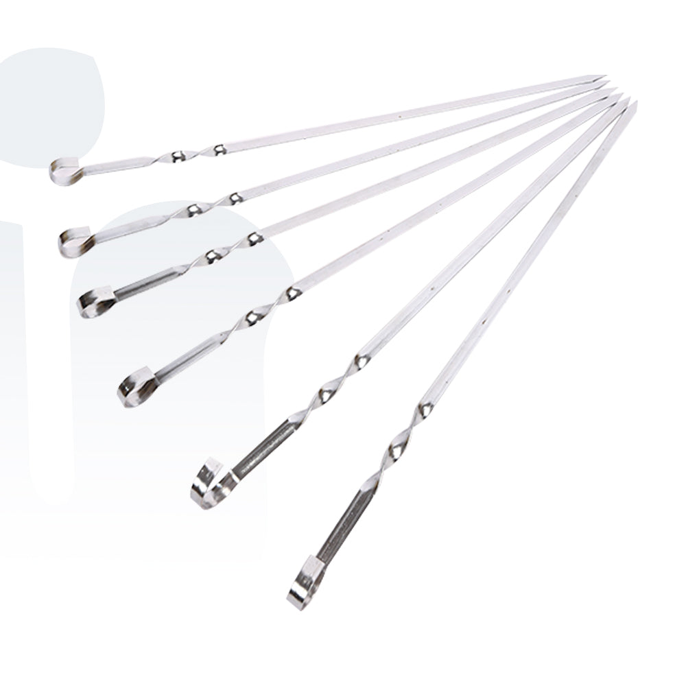 طقم أسياخ شواء من الفولاذ المقاوم للصدأ – 6 قطع