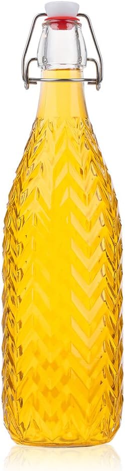 زجاجة مياه للثلاجة - 1 لتر (شفافة، طقم من 1)