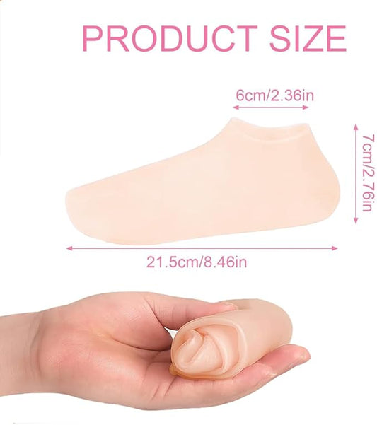 زوجان من جوارب سيليكون مرطبة للعناية بالقدم – مقاومة للانزلاق