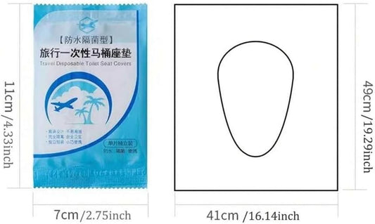 أغطية مقعد تواليت شفافة- 50 قطعة