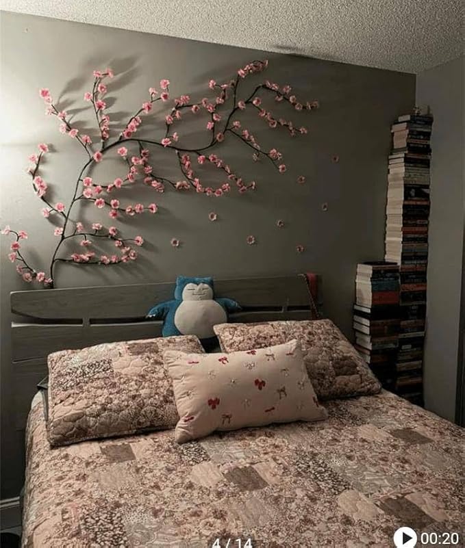 شجرة ورد مضاءة للجدار – لتزيين منزلك بجمال طبيعي