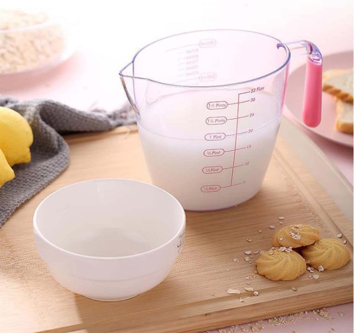 طقم دورق معيار أكريلك 3 قطع – ألوان مقابض سيليكون