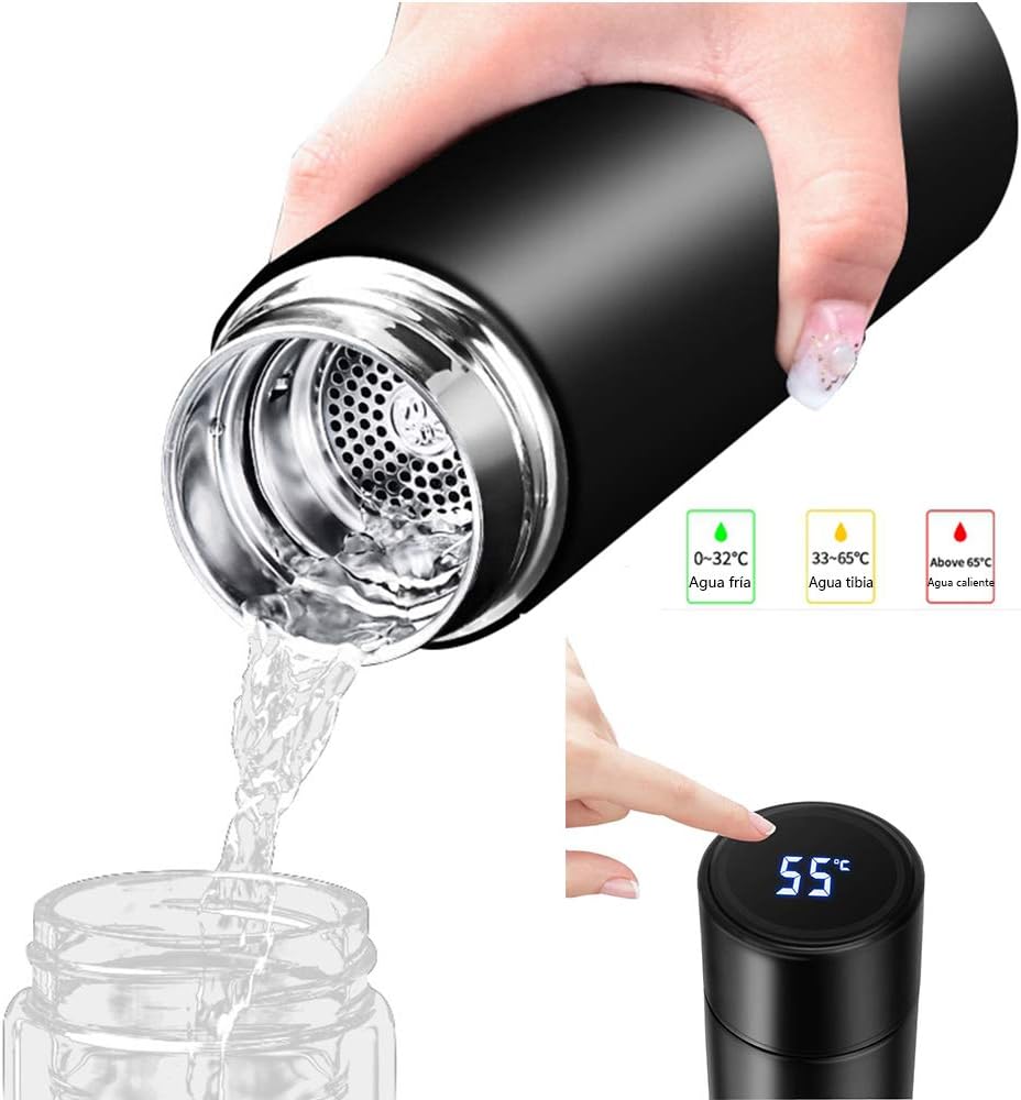 ترمس حراري ذكي مع شاشة LED لعرض درجة الحرارة