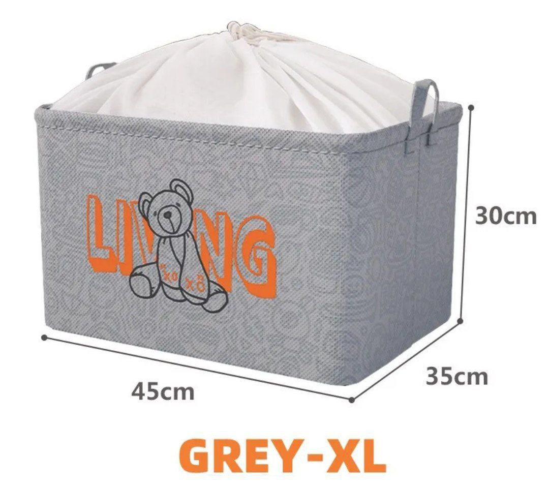 بوكس تخزين كتان ثقيل – قابل للغسيل والطي مقاس كبير