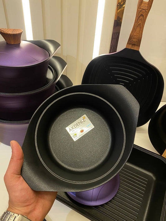 طقم حلل تيتانيوم 11 قطعة من AKDENIZ التركي