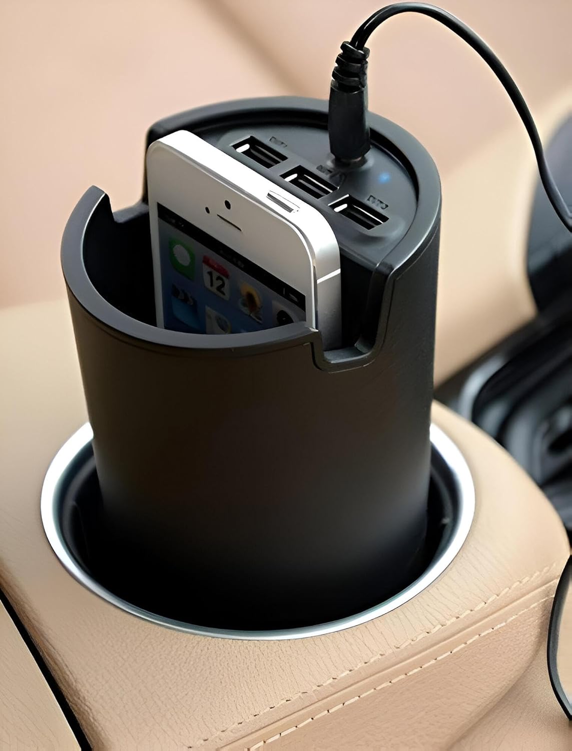 قاعدة شحن USB مع محول ولاعة سجائر للسيارة