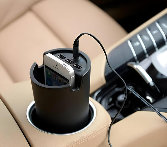 قاعدة شحن USB مع محول ولاعة سجائر للسيارة