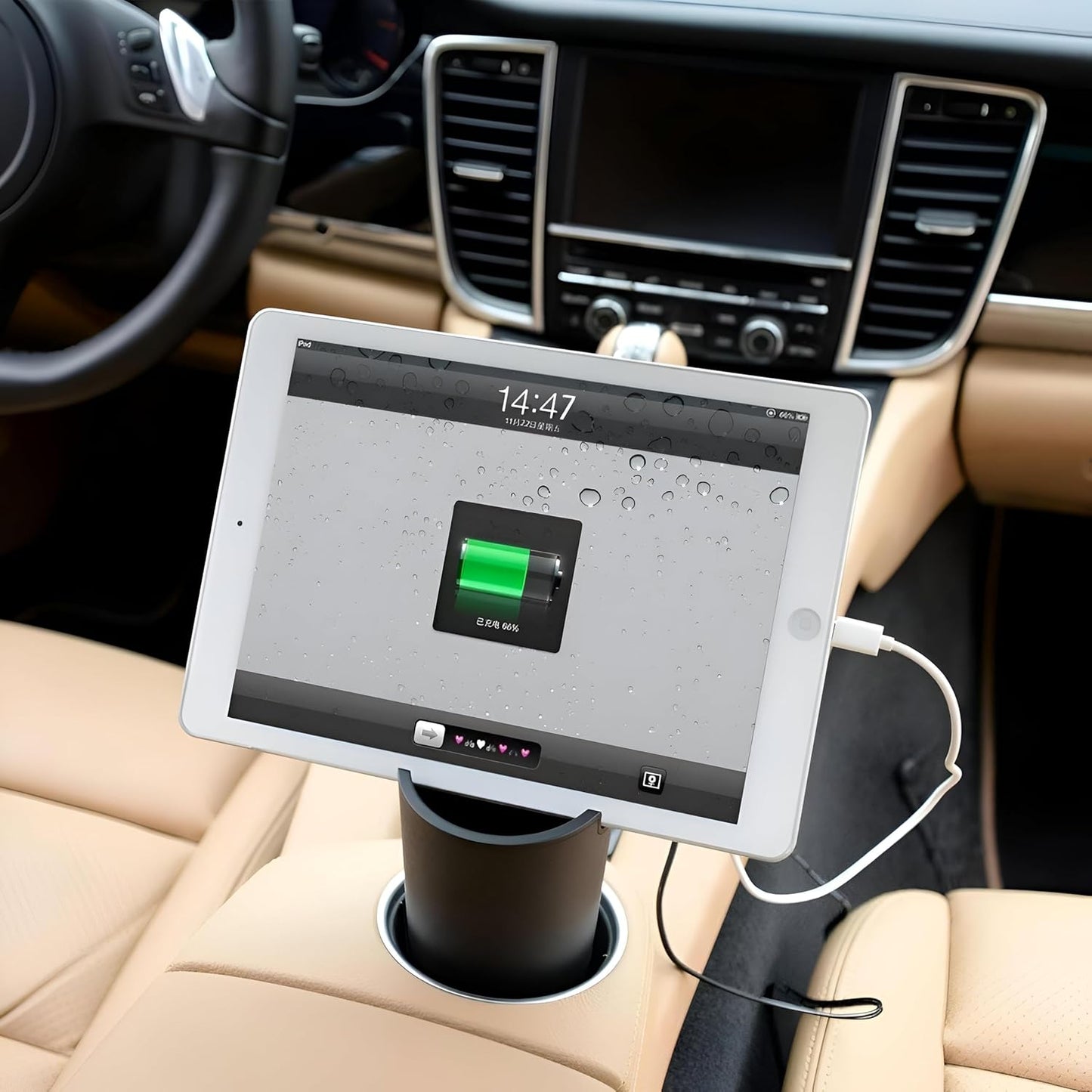 قاعدة شحن USB مع محول ولاعة سجائر للسيارة