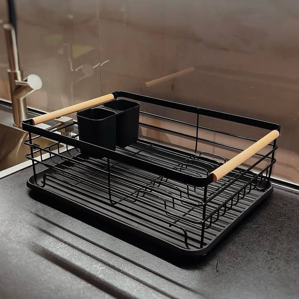 صفاية اطباق يد خشب