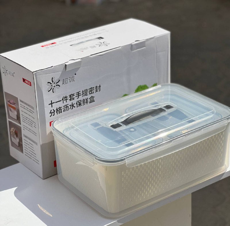 طقم علب جامبو 11 في 1 بالمصفاة