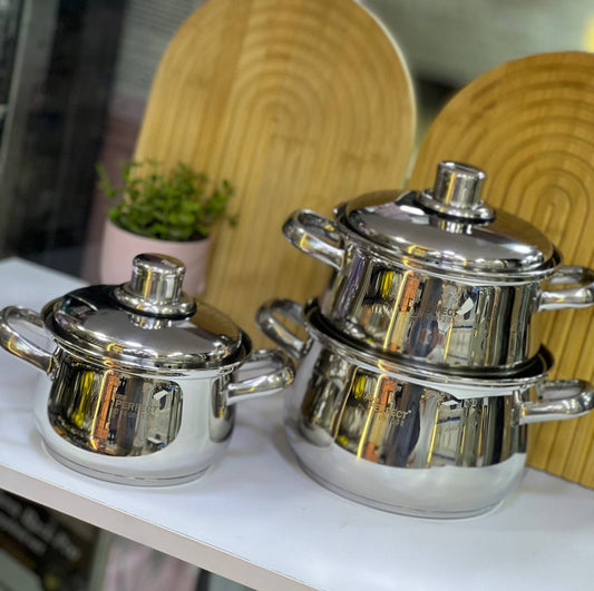 طقم حلل استانلس تركي ماركة Perfect 3 قطع