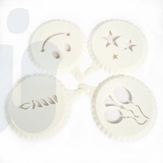 قوالب تزيين القهوة والحلويات من البلاستيك – تصاميم متنوعة لإبداعك اليومي