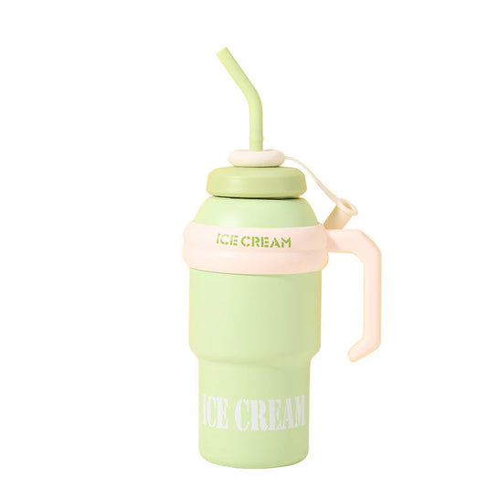 كوب معزول كبير بسعة 1000 مل مع مقبض وقشة – لتجربة شرب عملية وأنيقة