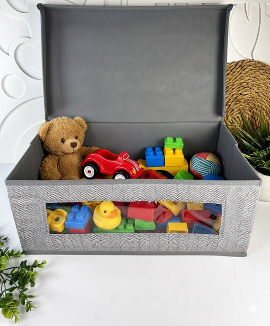 بوكس تخزين كتان بغطاء 50/30/20 سم