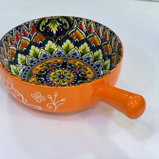 قلاية بورسلين حراري على النار مباشر مقاس 16 سم الوان متعددة