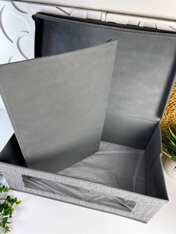 بوكس تخزين كتان بغطاء 50/30/20 سم