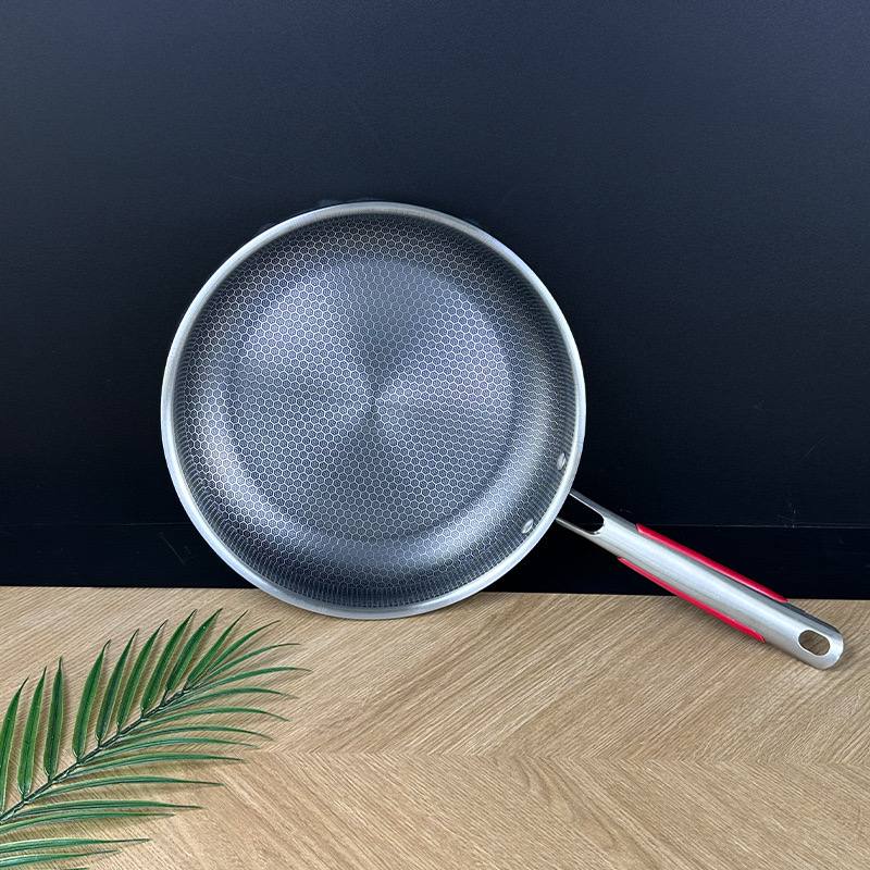 مقلاة ووك احترافية بمقبض استانلس ستيل – مقاس 24 سم