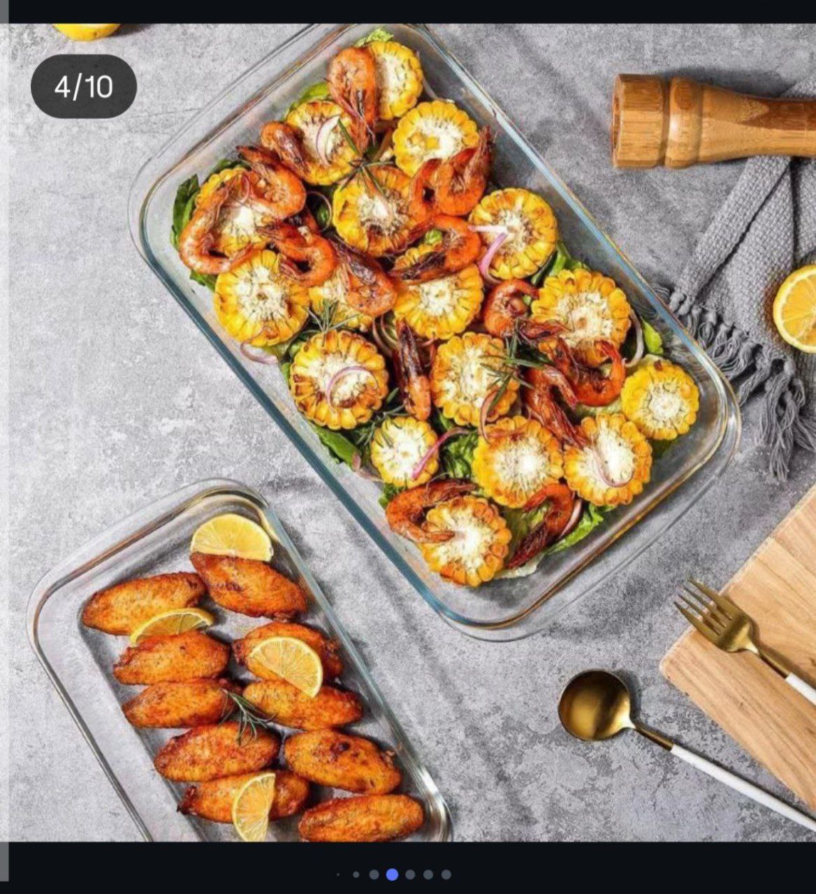 طقم طواجن بيركس حراري مستورد 3 قطع