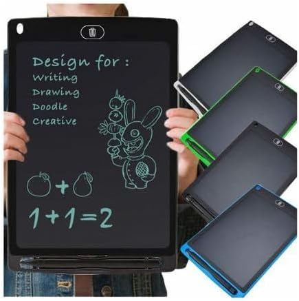تابلت كتابة ورسم للأطفال بشاشة LCD مقاس 12 إنش – لوح رسم محمول قابل للمسح، تعليمي وممتع للأولاد والبنات، صديق للبيئة بشاشة عالية السطوع