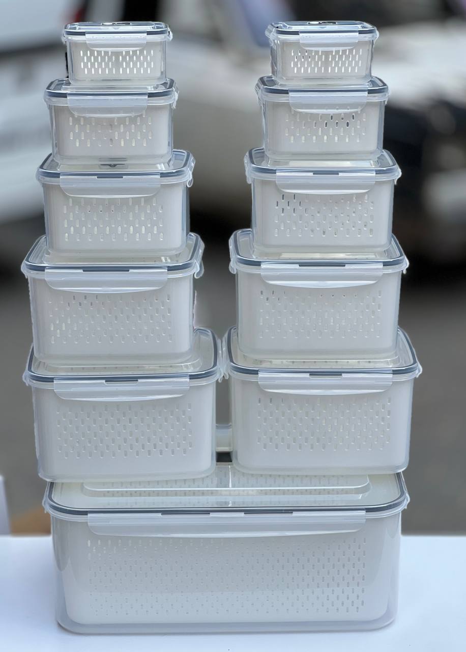 طقم علب جامبو 11 في 1 بالمصفاة