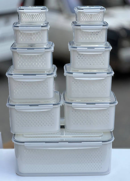 طقم علب جامبو 11 في 1 بالمصفاة