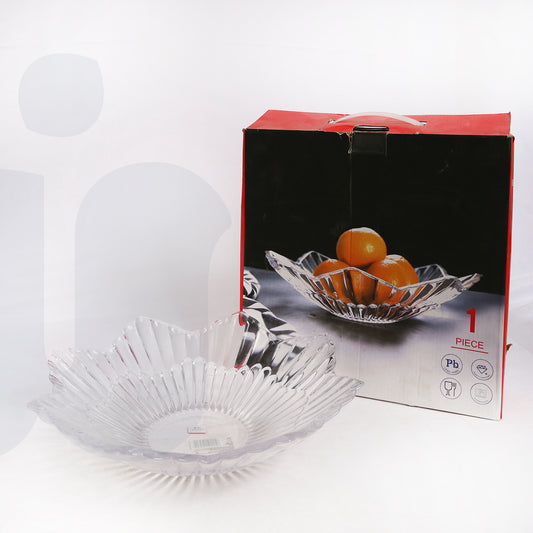 طبق فاكهة زجاجي مميز