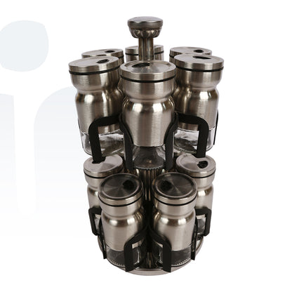 طقم برطمانات توابل بستاند – 12 قطعة لتنظيم المطبخ بأناقة