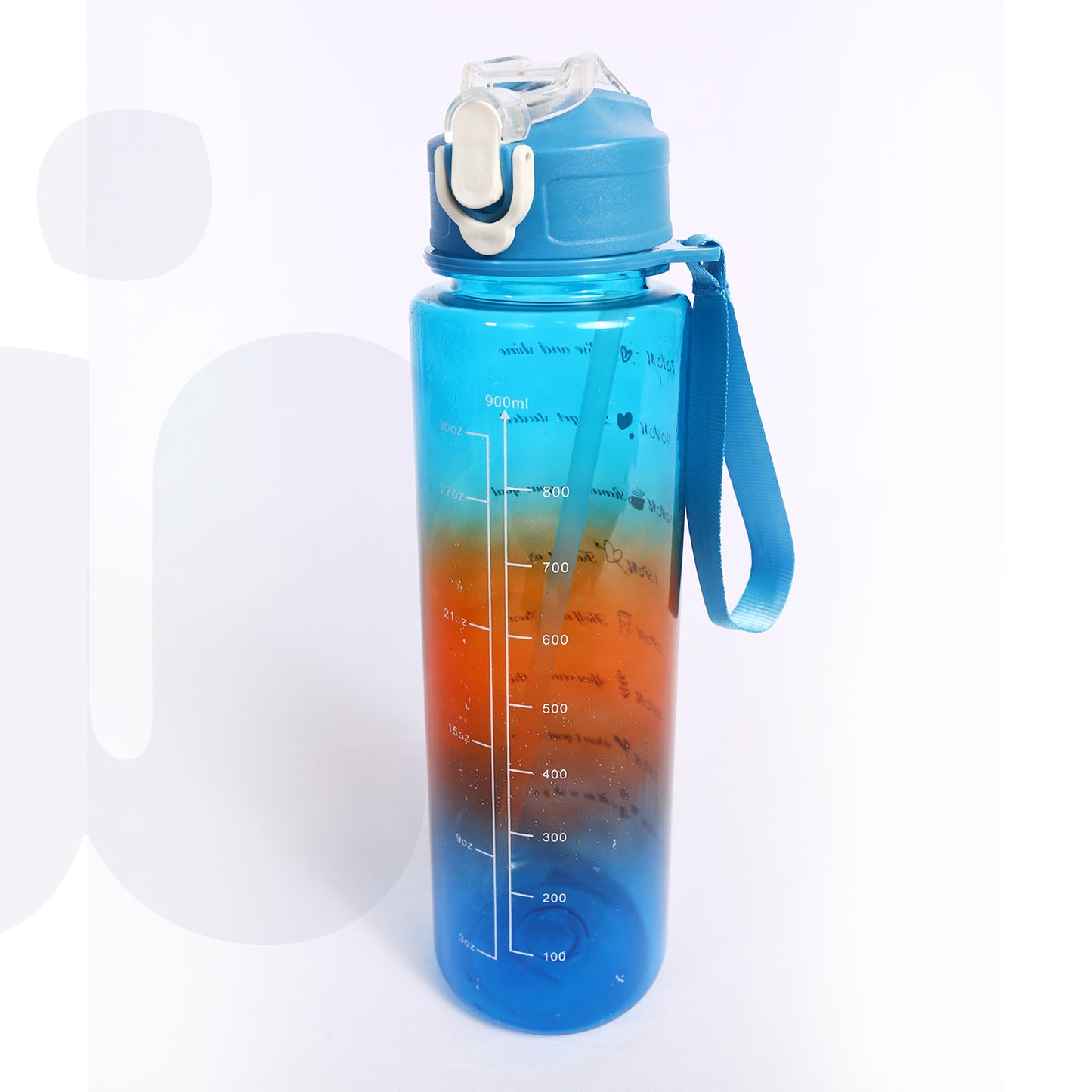 زجاجة مدرّجة سعة 900 مل – أكريليك ألوان متعددة