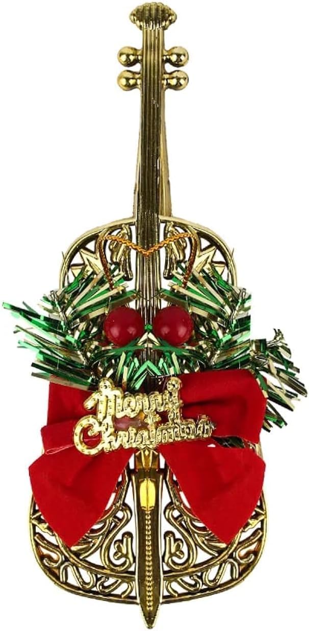 زينة كريسماس على شكل جرس مفرّغ مزوّد بفيونكة – تصميم ملون وأنيق من البلاستيك لتزيين شجرة عيد الميلاد والديكور المنزلي