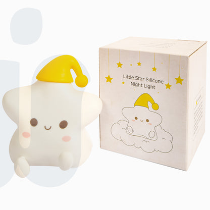 مصباح ليلي للأطفال – إضاءة غرفة بتصميم نجوم، سيليكون ناعم