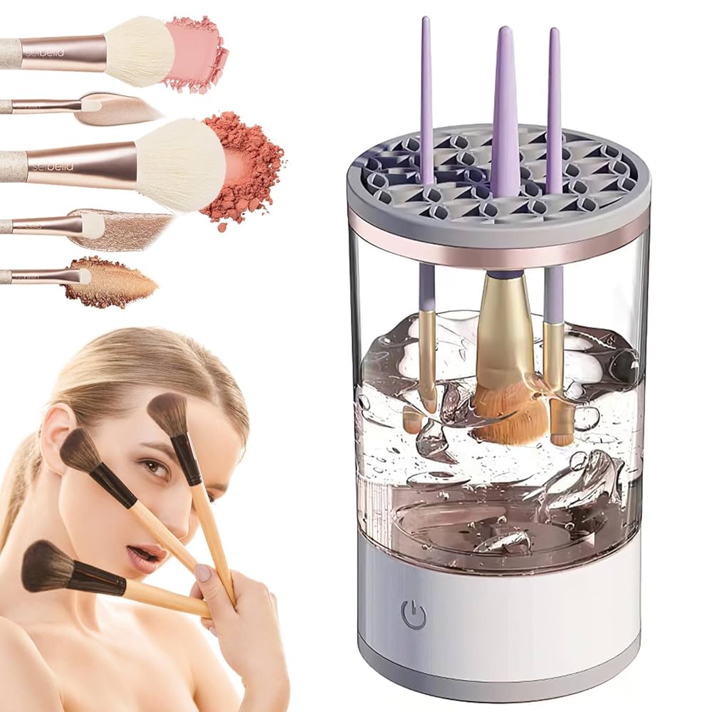 جهاز تنظيف وتجفيف فرش المكياج الكهربائي