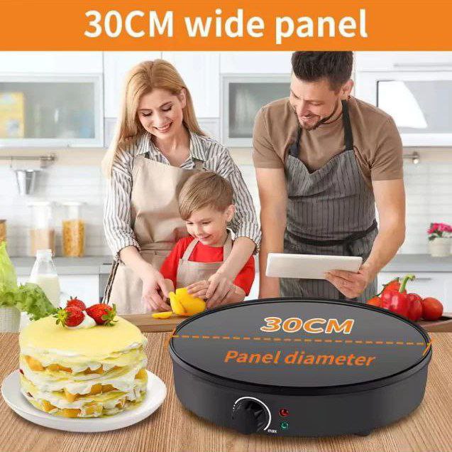 ماكينة صناعة البيتزا والكريب والفطائر والبان كيك – قوة 1000 وات