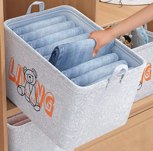 بوكس تخزين كتان ثقيل – قابل للغسيل والطي مقاس صغير