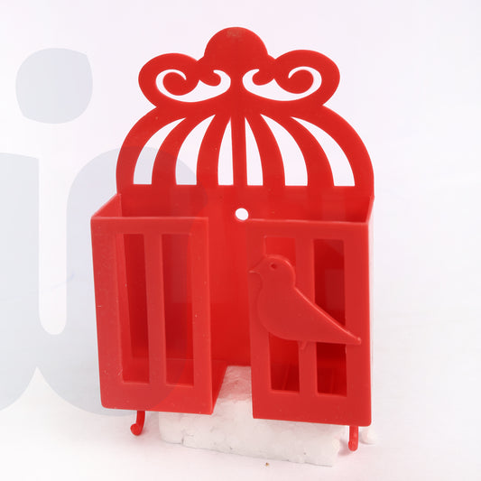 حامل موبايل جداري مع خطافين للمفاتيح