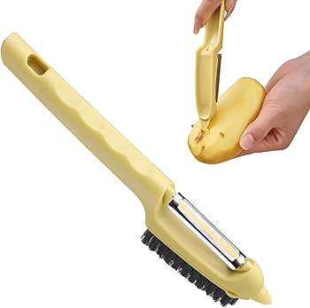 فرشاة تنظيف وتقشير البطاطس والجزر – فرشاة مرنة قابلة للفصل