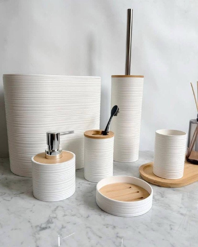 طقم حمام ملكي مضلع بيضاوي – 6 قطع