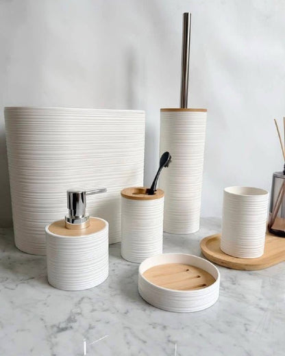 طقم حمام ملكي مضلع بيضاوي – 6 قطع