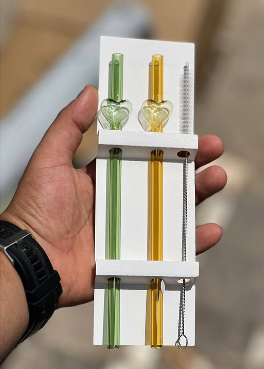 شاليموه قلب زجاجي حراري مع فرشة تنظيف