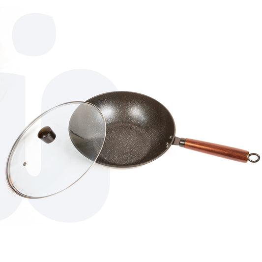 طاسة غير لاصقة بغطاء زجاجي