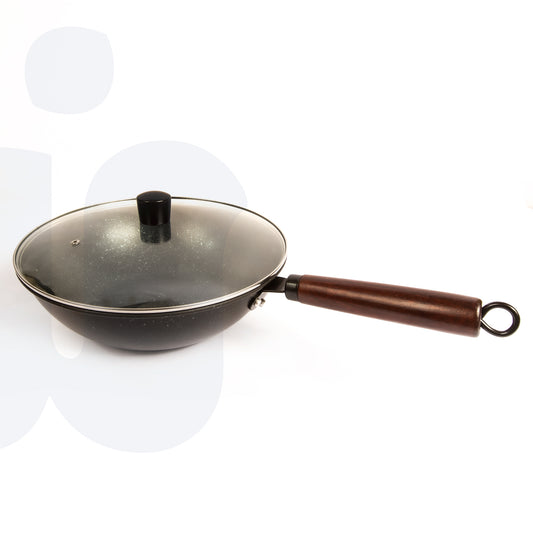 طاسة غير لاصقة بغطاء زجاجي