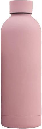 زجاجة مياه معزولة من الستانلس ستيل مزدوجة الجدران – 500 مل باللون الوردي