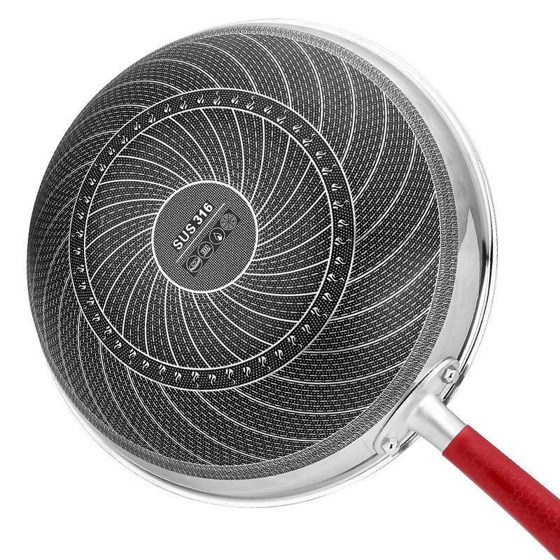 مقلاة ووك احترافية بمقبض استانلس ستيل – مقاس 24 سم