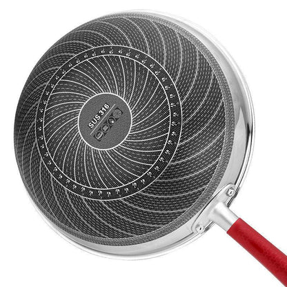 مقلاة ووك احترافية بمقبض استانلس ستيل – مقاس 24 سم