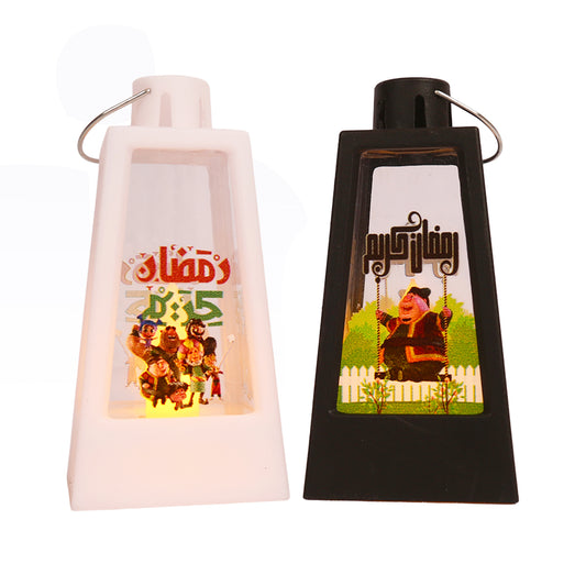 فانوس رمضان ابيض واسود