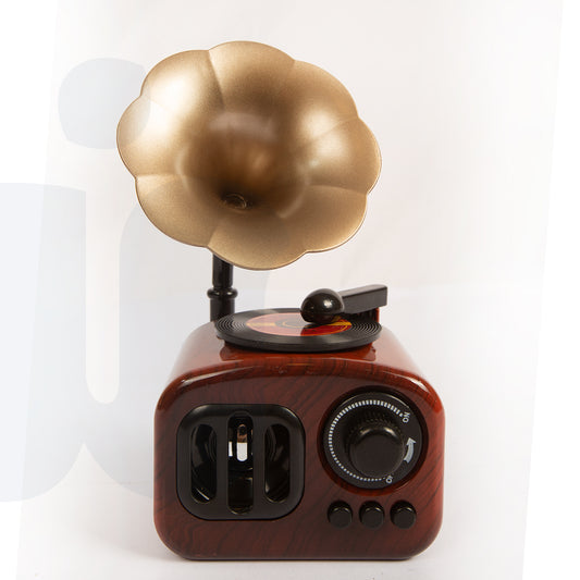 صندوق موسيقى كلاسيكي على شكل فونوغراف – ديكور أنيق لسطح المكتب